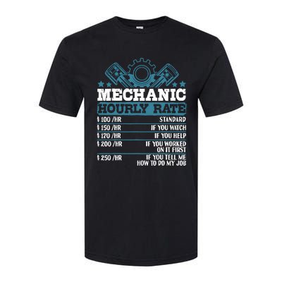 Mechanic Hourly Rate | Auto Mechanic Gifts Softstyle CVC T-Shirt