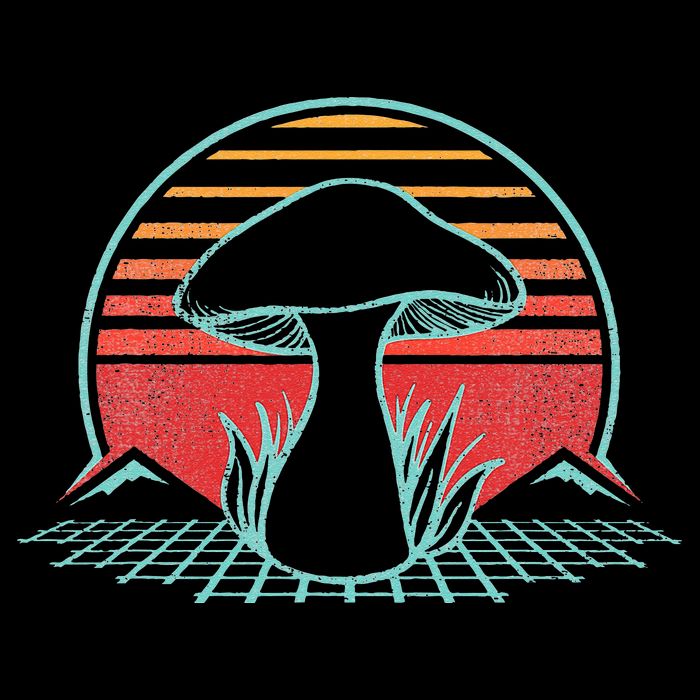 Mushroom Hunter Retro 80s Style Fungi Mycology Lover Gift T-Shirt