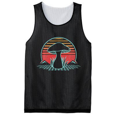 Mushroom Hunter Retro 80s Style Fungi Mycology Lover Gift Mesh Reversible Basketball Jersey Tank