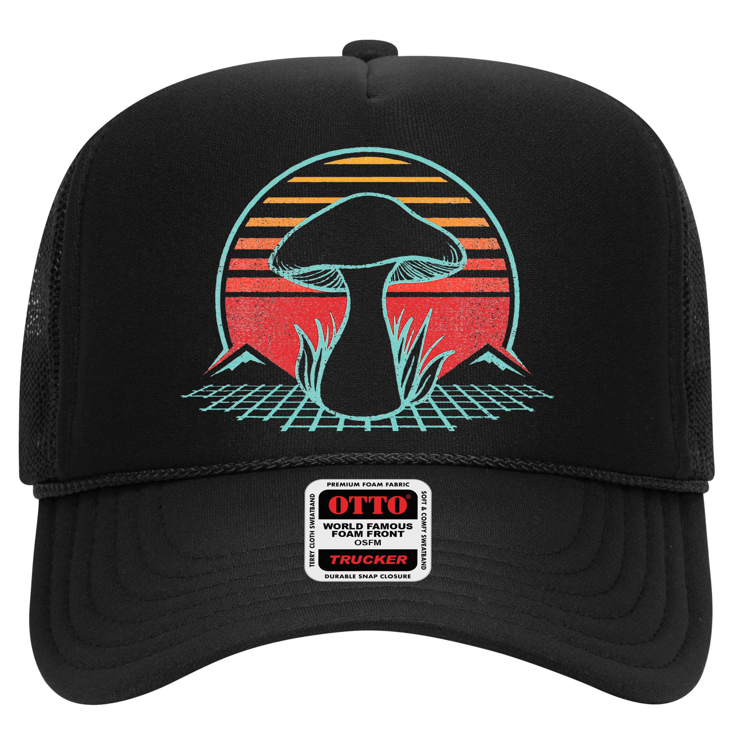 Mushroom Hunter Retro 80s Style Fungi Mycology Lover Gift Hat