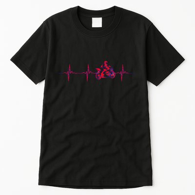 Motorcycle Heartbeat Sportbike Crotch Rocket Tall T-Shirt