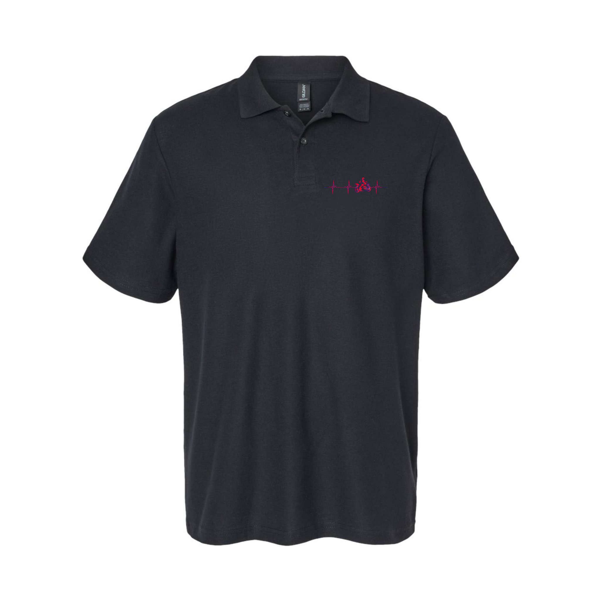 Motorcycle Heartbeat Sportbike Crotch Rocket Polo