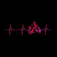 Motorcycle Heartbeat Sportbike Crotch Rocket Polo
