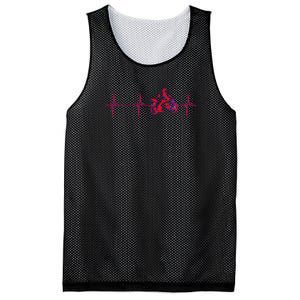 Motorcycle Heartbeat Sportbike Crotch Rocket Mesh Reversible Basketball Jersey Tank