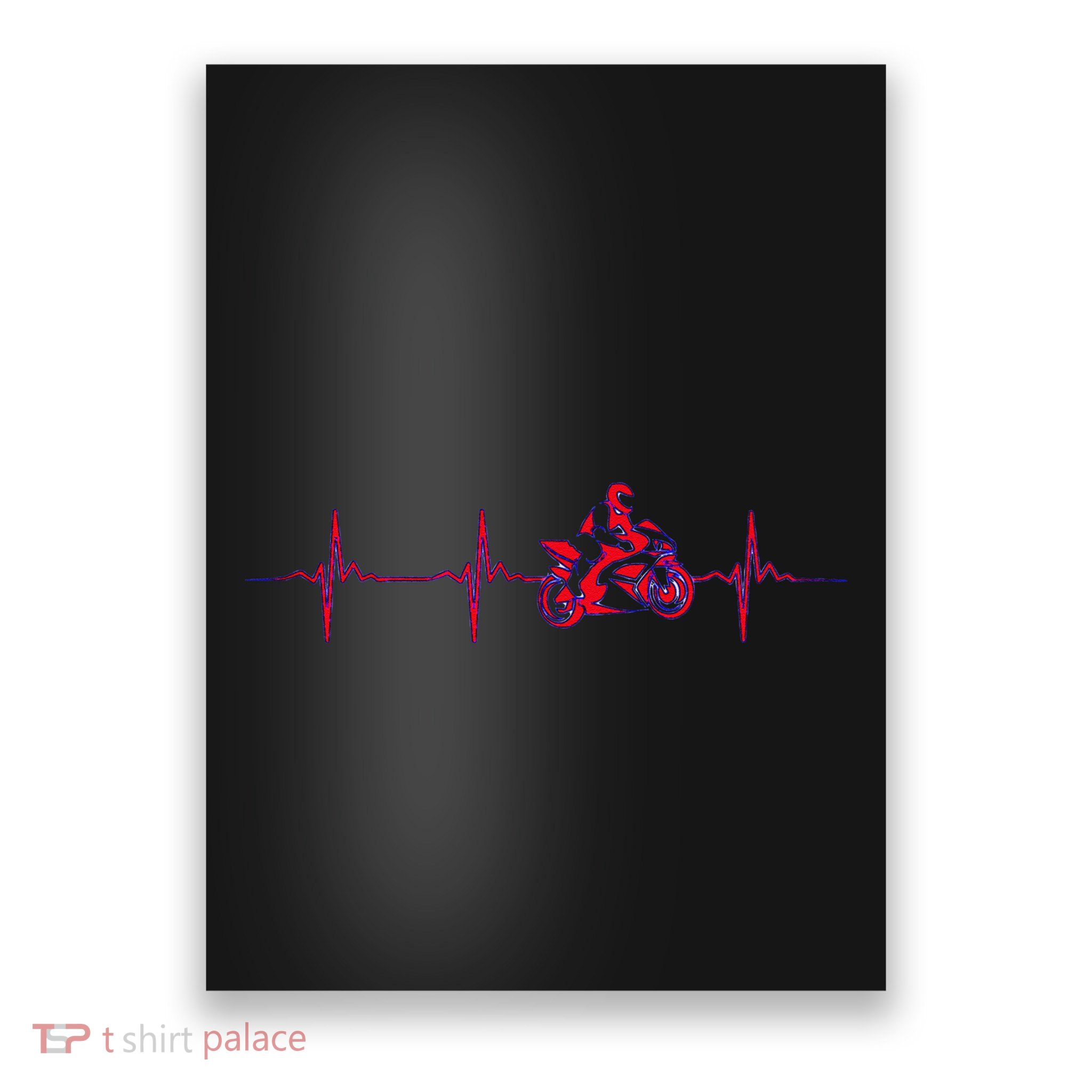 Motorcycle Heartbeat Sportbike Crotch Rocket Poster
