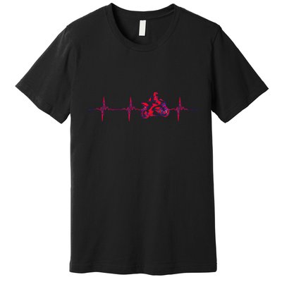 Motorcycle Heartbeat Sportbike Crotch Rocket Premium T-Shirt