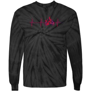 Motorcycle Heartbeat Sportbike Crotch Rocket Tie-Dye Long Sleeve Shirt