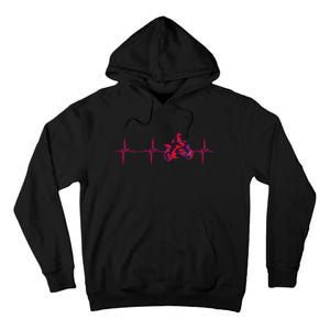 Motorcycle Heartbeat Sportbike Crotch Rocket Tall Hoodie