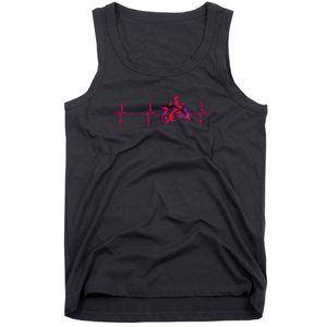 Motorcycle Heartbeat Sportbike Crotch Rocket Tank Top