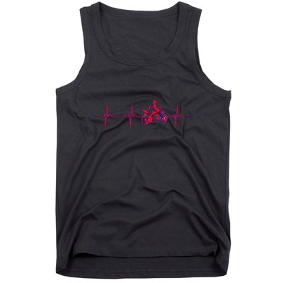 Motorcycle Heartbeat Sportbike Crotch Rocket Tank Top