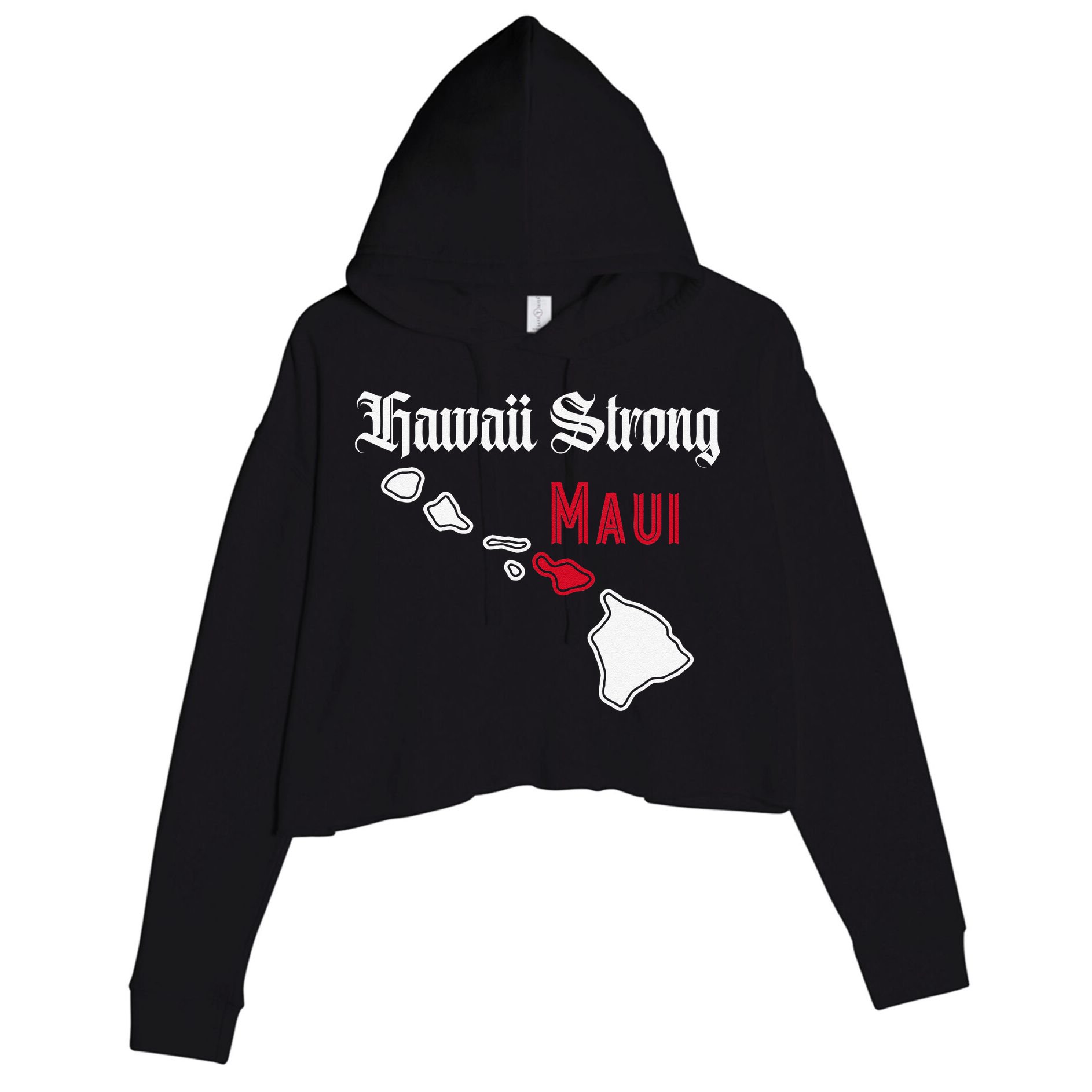 Maui Hawaii Strong Hawaii Crop Fleece Hoodie
