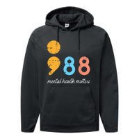 Mental Health Semicolon 98 Depression Awareness Performance Fleece Hoodie