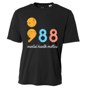 Mental Health Semicolon 98 Depression Awareness Cooling Performance Crew T-Shirt