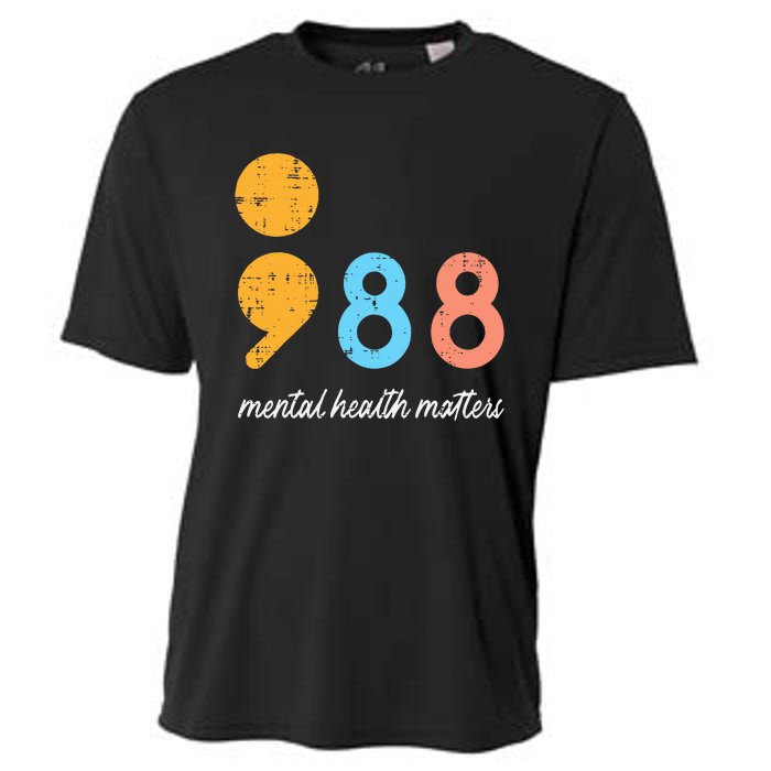 Mental Health Semicolon 98 Depression Awareness Cooling Performance Crew T-Shirt