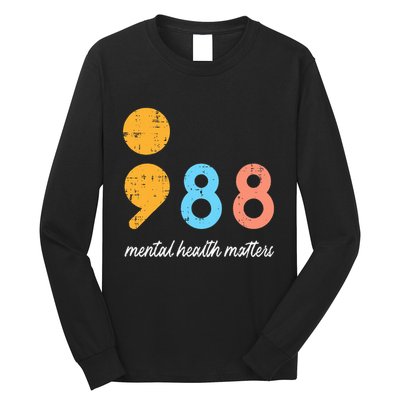 Mental Health Semicolon 98 Depression Awareness Long Sleeve Shirt