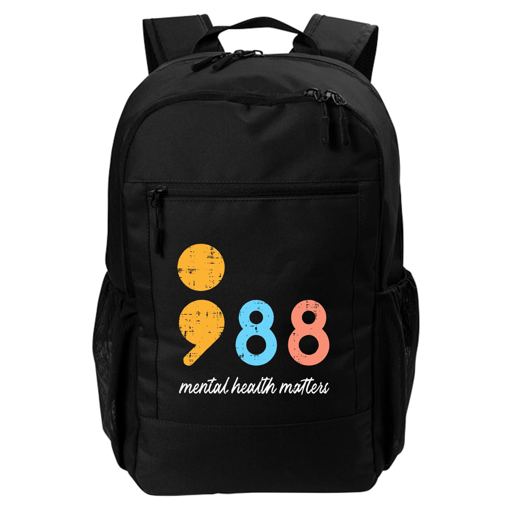 Mental Health Semicolon 98 Depression Awareness Backpack