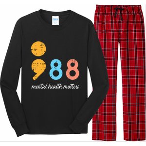 Mental Health Semicolon 98 Depression Awareness Long Sleeve Pajama Set