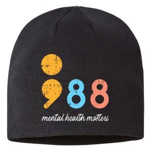 Mental Health Semicolon 98 Depression Awareness Sustainable Beanie