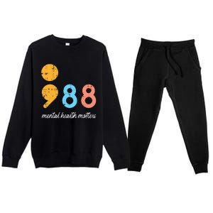 Mental Health Semicolon 98 Depression Awareness Premium Crewneck Sweatsuit Set