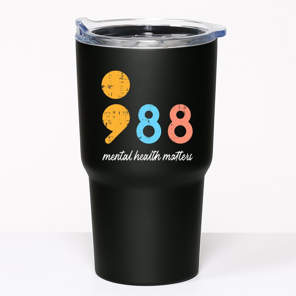 Mental Health Semicolon 98 Depression Awareness Tumbler