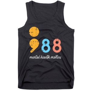 Mental Health Semicolon 98 Depression Awareness Tank Top