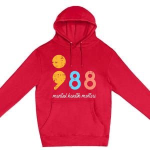 Mental Health Semicolon 98 Depression Awareness Premium Pullover Hoodie