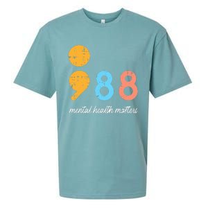 Mental Health Semicolon 98 Depression Awareness Sueded Cloud Jersey T-Shirt