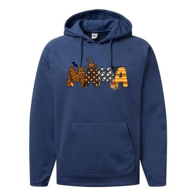 Mama Halloween Spooky Season Family Matching Performance Fleece Hoodie