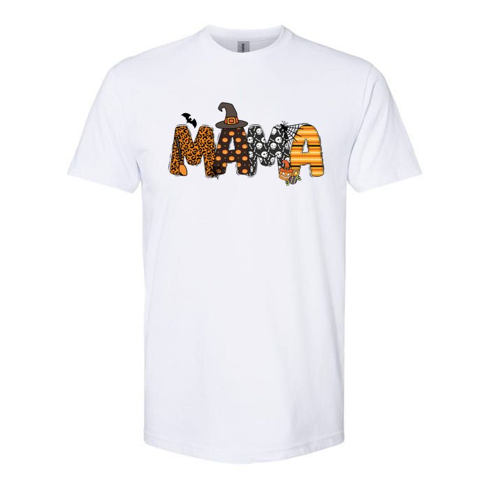 Mama Halloween Spooky Season Family Matching Softstyle CVC T-Shirt