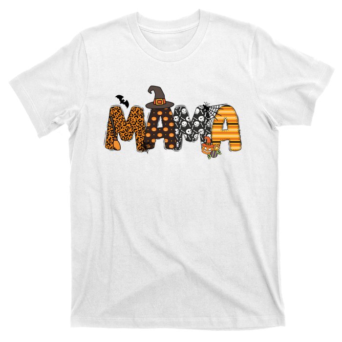 Mama Halloween Spooky Season Family Matching T-Shirt