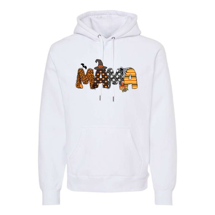 Mama Halloween Spooky Season Family Matching Premium Hoodie