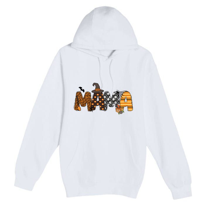 Mama Halloween Spooky Season Family Matching Premium Pullover Hoodie