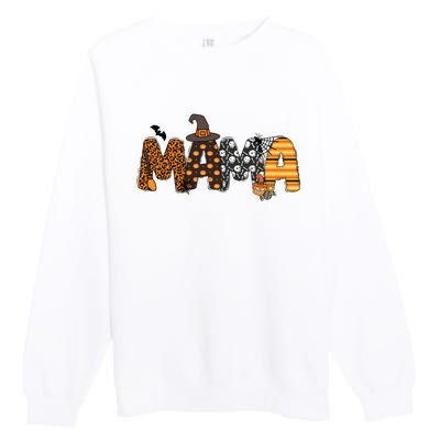 Mama Halloween Spooky Season Family Matching Premium Crewneck Sweatshirt