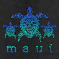 Maui Hawaii Sea Turtles Hawaiian Scuba Diving Souvenir 7 Panel Mesh Trucker Snapback Hat