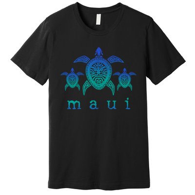 Maui Hawaii Sea Turtles Hawaiian Scuba Diving Souvenir Premium T-Shirt