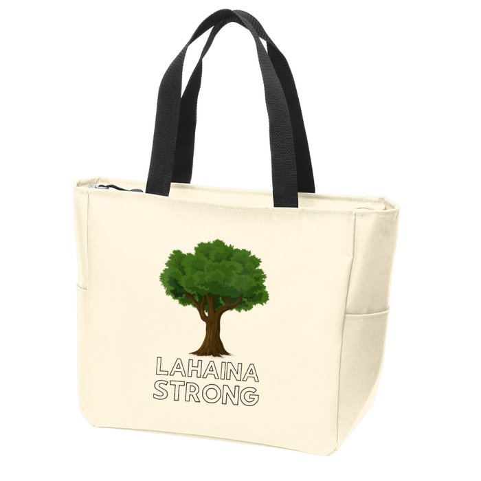 Maui Hawaii Strong Maui Wildfire Lahaina Survivor Zip Tote Bag
