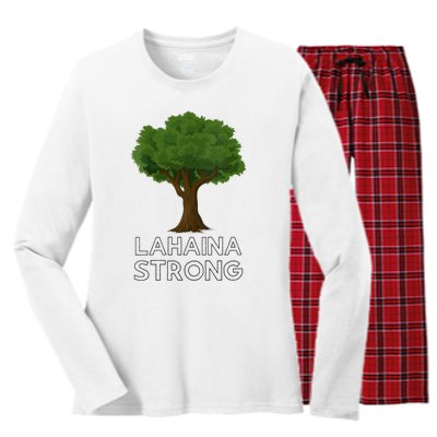 Maui Hawaii Strong Maui Wildfire Lahaina Survivor Women's Long Sleeve Flannel Pajama Set 