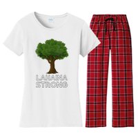 Maui Hawaii Strong Maui Wildfire Lahaina Survivor Women's Flannel Pajama Set