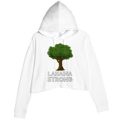 Maui Hawaii Strong Maui Wildfire Lahaina Survivor Crop Fleece Hoodie