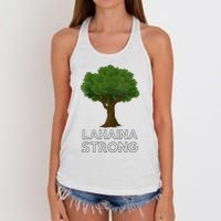 Maui Hawaii Strong Maui Wildfire Lahaina Survivor Women's Knotted Racerback Tank