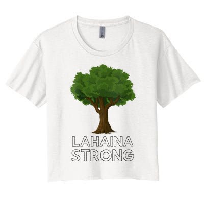 Maui Hawaii Strong Maui Wildfire Lahaina Survivor Women's Crop Top Tee