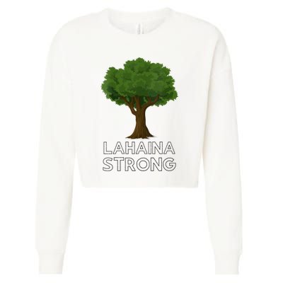 Maui Hawaii Strong Maui Wildfire Lahaina Survivor Cropped Pullover Crew