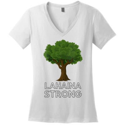 Maui Hawaii Strong Maui Wildfire Lahaina Survivor Women's V-Neck T-Shirt