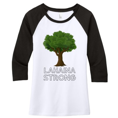 Maui Hawaii Strong Maui Wildfire Lahaina Survivor Women's Tri-Blend 3/4-Sleeve Raglan Shirt