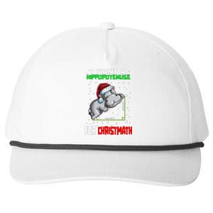 Math Hippopotamus Saying I Want A Hippopotenuse For Gift Snapback Five-Panel Rope Hat