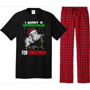 Math Hippopotamus Saying I Want A Hippopotenuse For Gift Pajama Set