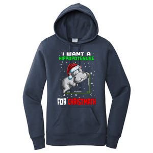 Math Hippopotamus Saying I Want A Hippopotenuse For Gift Women's Pullover Hoodie