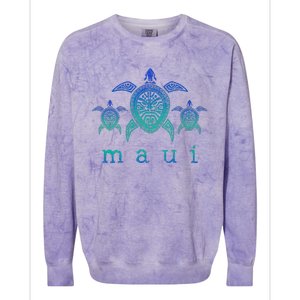 Maui Hawaii Sea Turtles Hawaiian Scuba Diving Colorblast Crewneck Sweatshirt