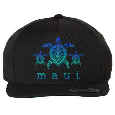 Maui Hawaii Sea Turtles Hawaiian Scuba Diving Wool Snapback Cap