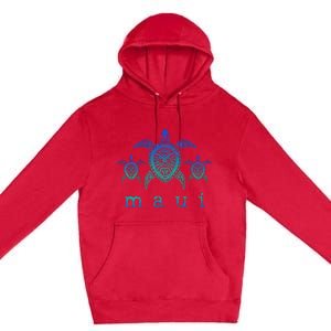 Maui Hawaii Sea Turtles Hawaiian Scuba Diving Premium Pullover Hoodie